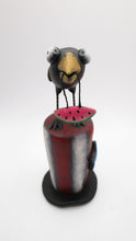 Americana folk art 4th of July Crow standing on Uncle Sam top hat