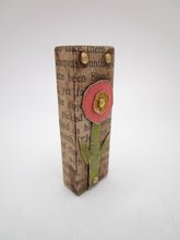 Folk art style FLOWER tin pin - misc