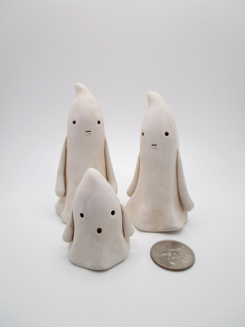 Halloween folk art GHOST FAMILY set of three – pumpkinseeds folk