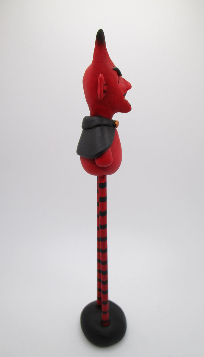 Halloween devil character with long wood legs – pumpkinseeds folk
