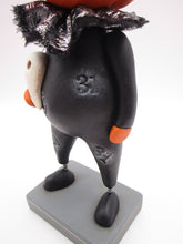 Halloween folk art pumpkin man with fancy shimmering collar