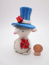 4th of July mouse with big top hat - pinwheel - firecrackers