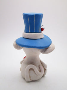 4th of July mouse with big top hat - pinwheel - firecrackers