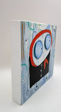 Halloween folk art lady skelly skeleton painting
