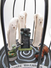 Halloween caged tombstone and ghosts scene FUN!