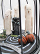 Halloween caged tombstone and ghosts scene FUN!