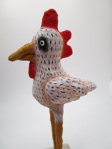 SPRING Chicken COTTON SPUN folk art style Easter?