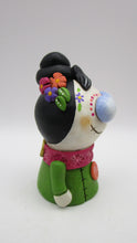 Spring folk art DAY OF THE DEAD skeleton girl