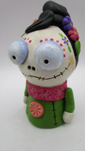 Spring folk art DAY OF THE DEAD skeleton girl