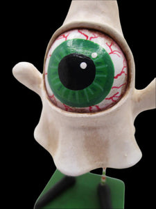 Halloween bloodshot eyeball ghost green eye