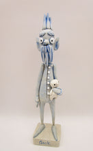 Christmas folk art tall Jack Frost with snowman