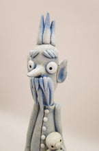 Christmas folk art tall Jack Frost with snowman