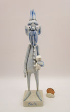 Christmas folk art tall Jack Frost with snowman