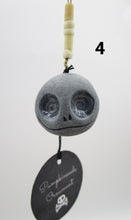 Halloween folk art SMALL skull ornament #4