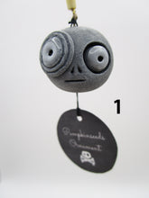 Halloween folk art SMALL skull ornament #1