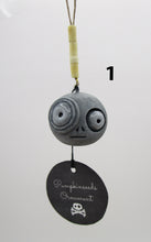 Halloween folk art SMALL skull ornament #1