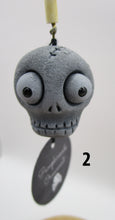 Halloween folk art SMALL skull ornament #2