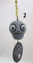 Halloween folk art SMALL skull ornament #2