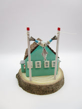 Summer folk art Ocean wood "Bait house" with beads and fish charm