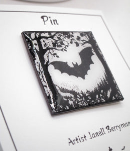 Halloween black white glossy resin coated PIN misc