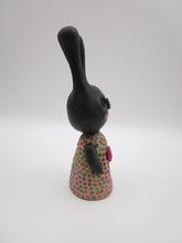 Dark art black bunny with rosy cheeks and lots of texture misc