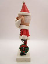 Christmas traditional Santa in red with sculpted wreath charm