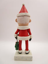 Christmas traditional Santa in red with sculpted wreath charm