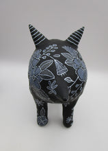 Large paper clay 4-legged MONSTER floral doodles CUTE