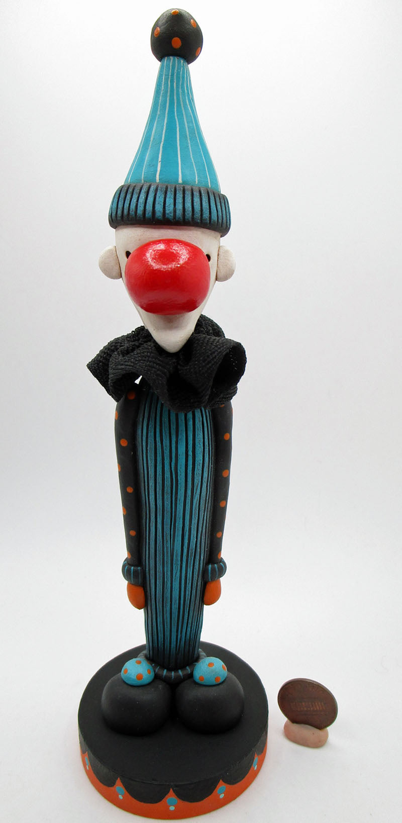 Wacky character clown with oversized red nose - misc