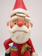Christmas folk art big Santa Claus with pockets and toys