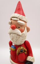 Christmas folk art big Santa Claus with pockets and toys