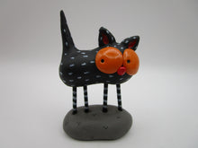 BLACK CAT with orange eyes "littles" series - misc