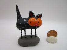 BLACK CAT with orange eyes "littles" series - misc