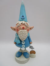 Christmas folk art ELF in blue