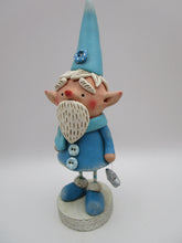 Christmas folk art ELF in blue