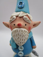 Christmas folk art ELF in blue