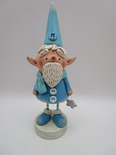 Christmas folk art ELF in blue