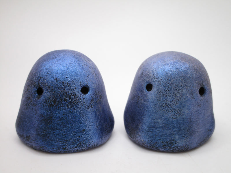 Halloween iridescent blue small GHOSTS SET of TWO
