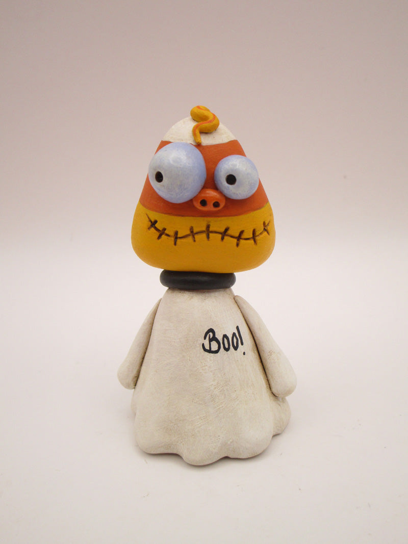 Halloween folk art small candy corn ghost (