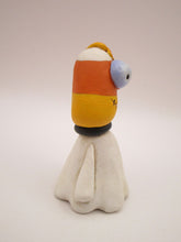 Halloween folk art small candy corn ghost ("Boo!)