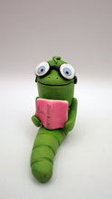 Valentine folk art bookworm reading a famous novel