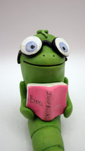 Valentine folk art bookworm reading a famous novel