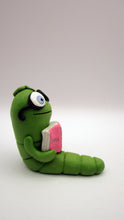 Valentine folk art bookworm reading a famous novel
