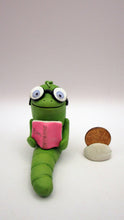 Valentine folk art bookworm reading a famous novel