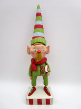 Christmas folk art boy ELF - one of a kind, signed