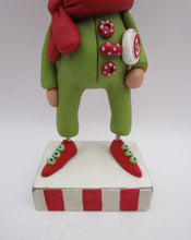 Christmas folk art boy ELF - one of a kind, signed