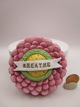 Spring folk art WALL FLOWER "breathe" pink petals