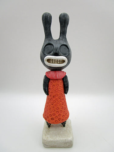 Dark bunny textured flower dress misc