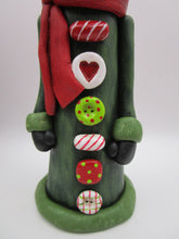 Christmas folk art BUTTONED up Snowman large