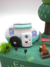 Summer folk art cute CAMPER camping scene misc